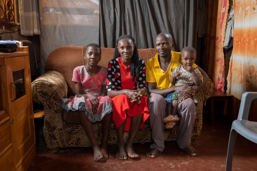 Beatrice en haar gezin.